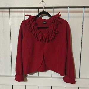 Tribal Red 100% Boiled Wool Jacket Sz Med